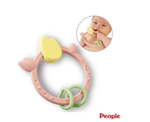 PEOPLE 彩色米的環狀咬舔玩具(米製品玩具系列) 