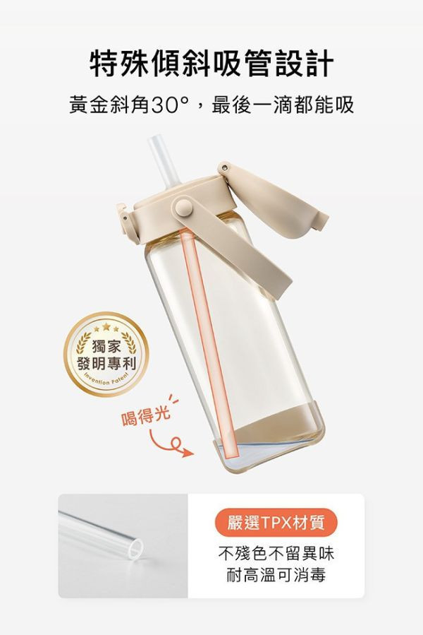 小獅王 鉑金PPSU兒童吸管 水壺400ml 