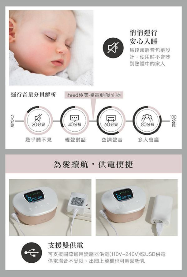 小獅王 iFeed極美機超靜音電動吸乳器(寬口徑) 