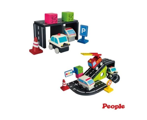 PEOPLE 益智磁性積木BASIC系列-勤務車遊戲組 
