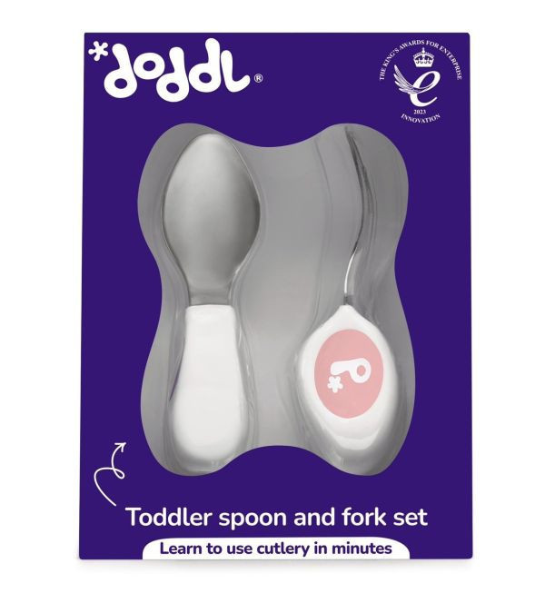 英國 doddl 人體工學捨秒餐具-乾燥玫瑰系列(多款) 