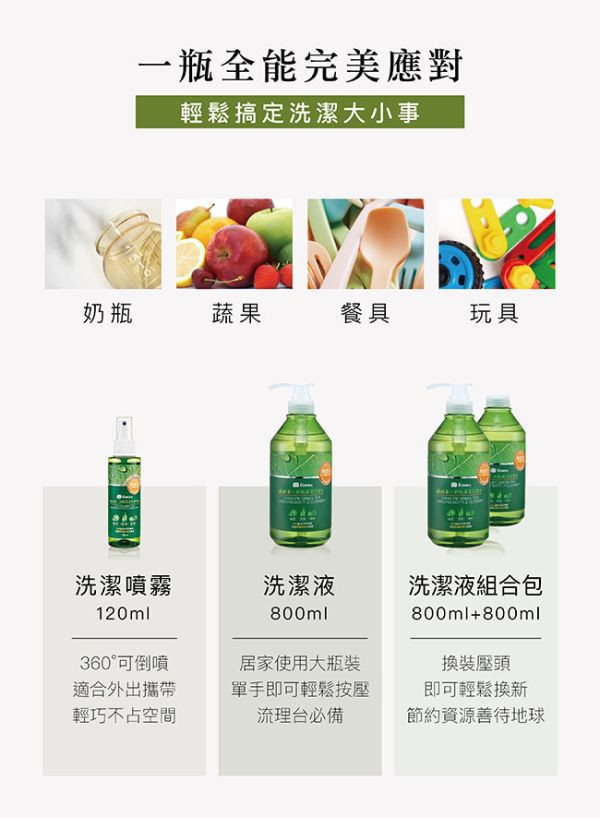 小獅王 綠活奶瓶蔬果洗潔液 
