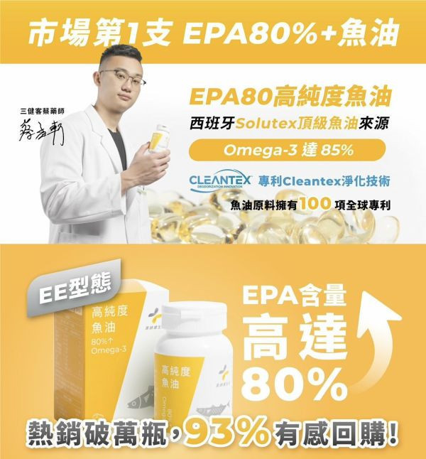 藥師健 EPA80高純度魚油 