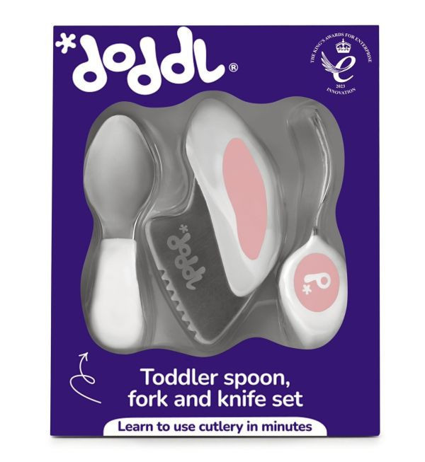 英國 doddl 人體工學捨秒餐具-乾燥玫瑰系列(多款) 