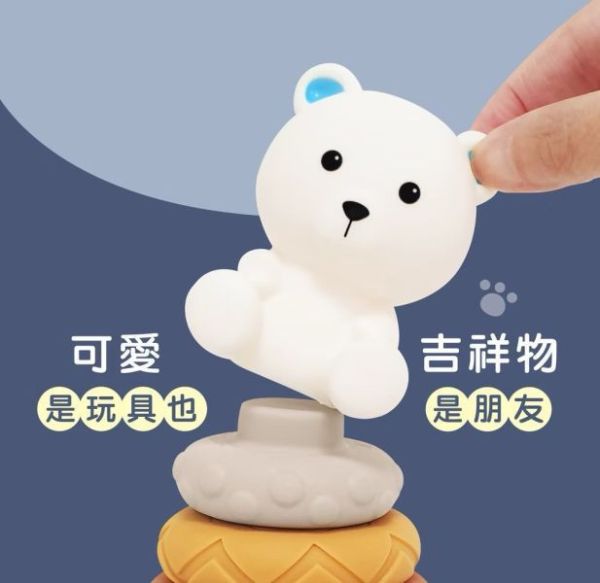 小牛津 X Okids博士積木 QQ熊捏疊軟積木-13pcs 