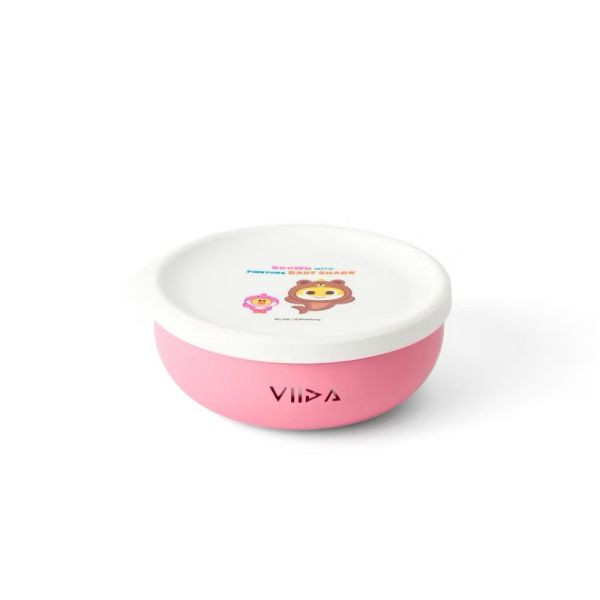 VIIDA 熊大和碰碰狐鯊魚寶寶抗菌不鏽鋼餐碗 
