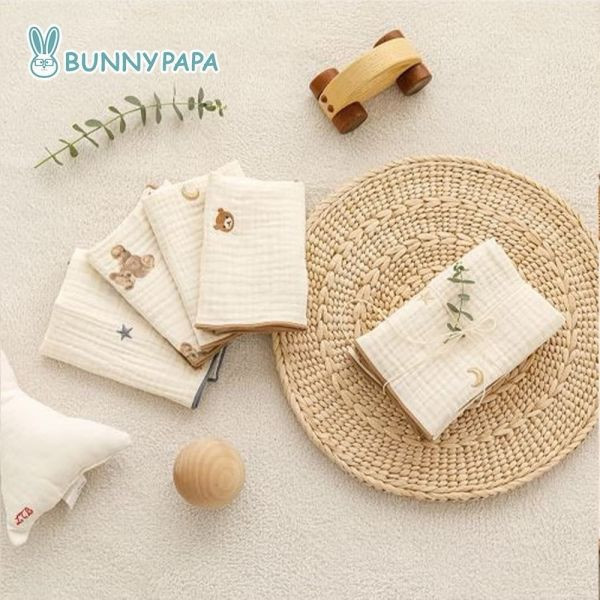 BUNNY PAPA 三重紗布手帕-2入組（多款） 