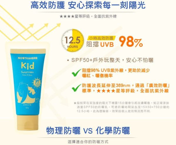 諾卡草本 高效防曬乳SPF50(3+) 