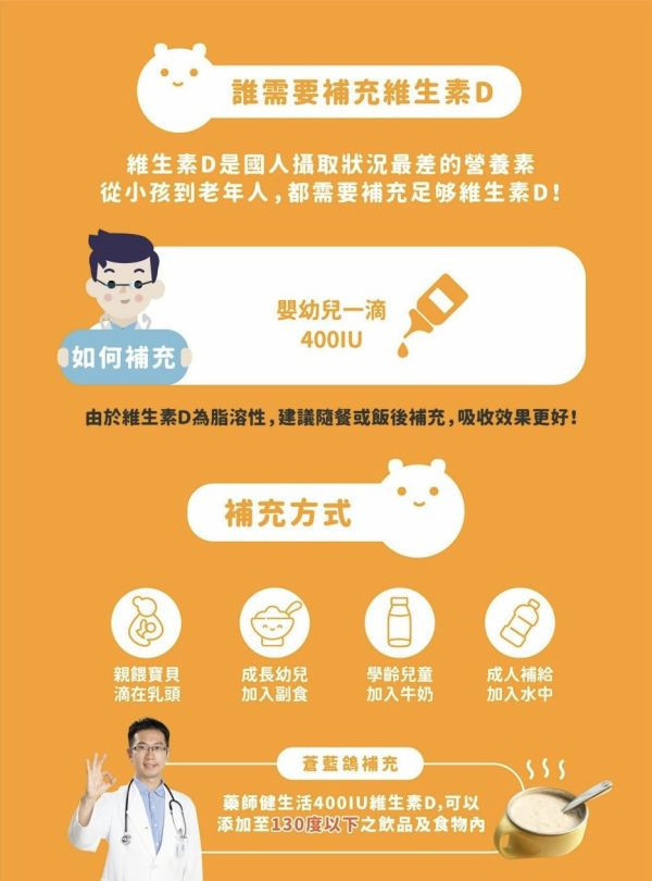 藥師健 維生素D3-30ml/瓶 