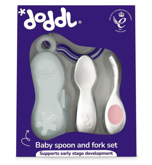 英國 doddl 人體工學捨秒餐具-乾燥玫瑰系列(多款) 