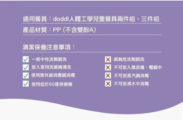 英國doddl秒拾餐具 - 嬰兒學習餐具攜帶盒(中) 