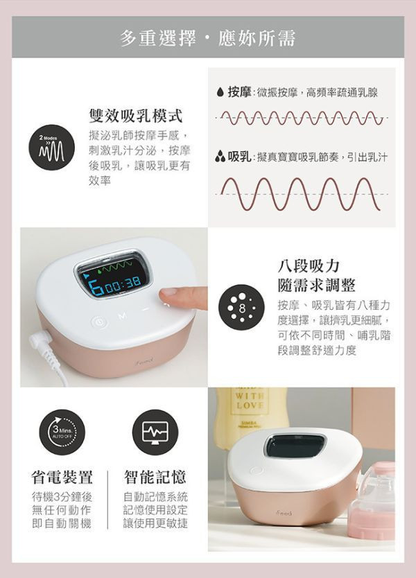 小獅王 iFeed極美機超靜音電動吸乳器(寬口徑) 