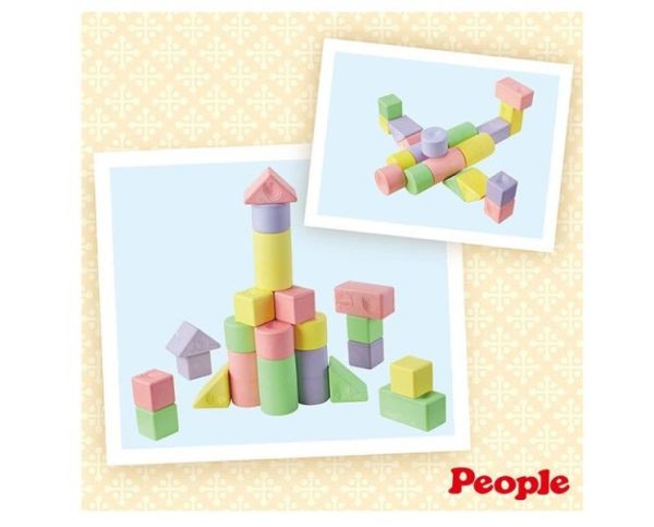 PEOPLE 彩色米的動物積木組合(米製品玩具系列) 