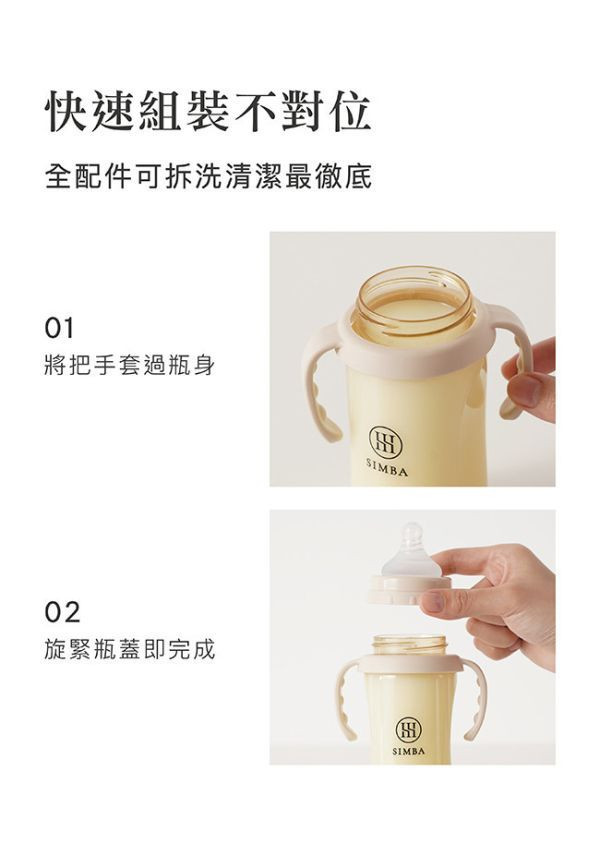 小獅王 蘊蜜寬口奶瓶防滑把手 