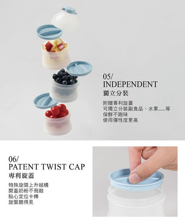 小獅王 滑溜溜專利奶粉盒 