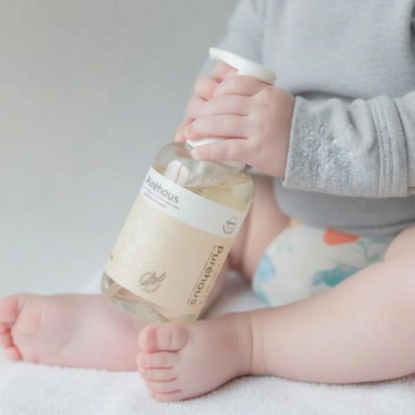 好日照 PUREHOUS 燕麥親膚奶瓶食器清潔液2入組(壓瓶+補充罐)800ML 