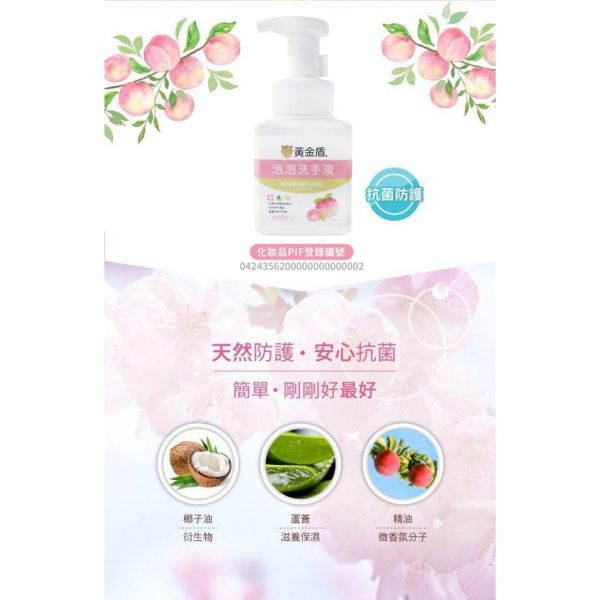 黃金盾 泡泡洗手液300ML 