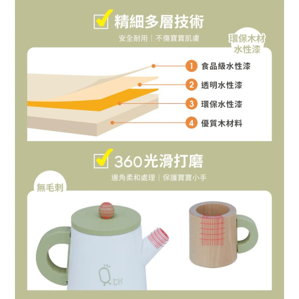 Teamson 木製玩具下午茶具20件套組 