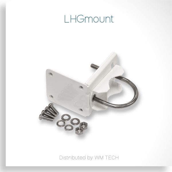 MikroTik LHGmount Metal Pole Mount Adapter MikroTik LHGmount, LHG series mount, metal pole mount adapter, antenna mounting accessory, outdoor antenna mount, MikroTik antenna accessory, wireless antenna mount