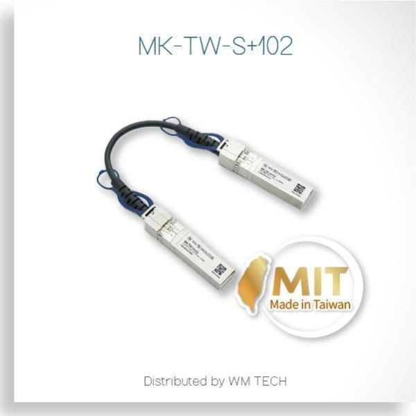 MK-TW-S+10x Taiwan-Manufactured 10G SFP+ DAC Direct Attach Copper Cable (1m | Passive | 30AWG) MK-TW-S+10x, 10G SFP+ DAC, 10G DAC cable, Passive DAC, 30AWG DAC, Twinax DAC cable, SFP+ direct attach cable, 10G copper cable, rack DAC cable