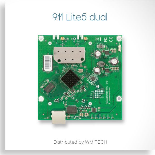 MikroTik RB911-5HnD 5GHz 無線模組主板(樣品出售) MikroTik, RB911-5HnD, 無線模組, 戶外 CPE, 5GHz 無線, 高功率無線板, RouterOS, 無線橋接, PTP 無線, 無線基地台