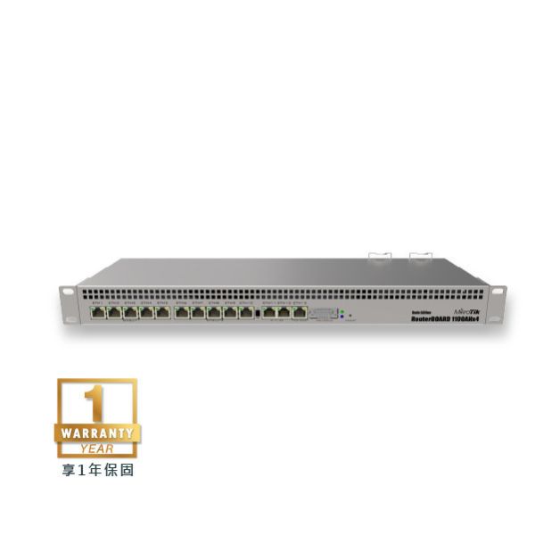 RB1100Dx4(RB1100AHx4 Dude Edition) - MikroTik RoS Level 6路由器 RB1100Dx4,13埠Gigabit路由器,機架型路由器,四核心高效能路由器,中大型企業路由器,機房專用路由器,高效能Router推薦,多WAN路由器,支援VLAN路由器,VPN路由器推薦,遠端管理Router,穩定耐用Router,商用網管路由器