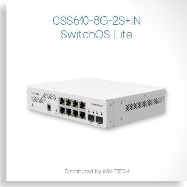 CSS610-8G-2S+IN - MikroTik SwOS 系列交換器 MikroTik,CSS610-8G-2S+IN,CSS610,千兆交換器,8埠交換器,10GB SFP+,光纖交換器,企業網路,高速交換器