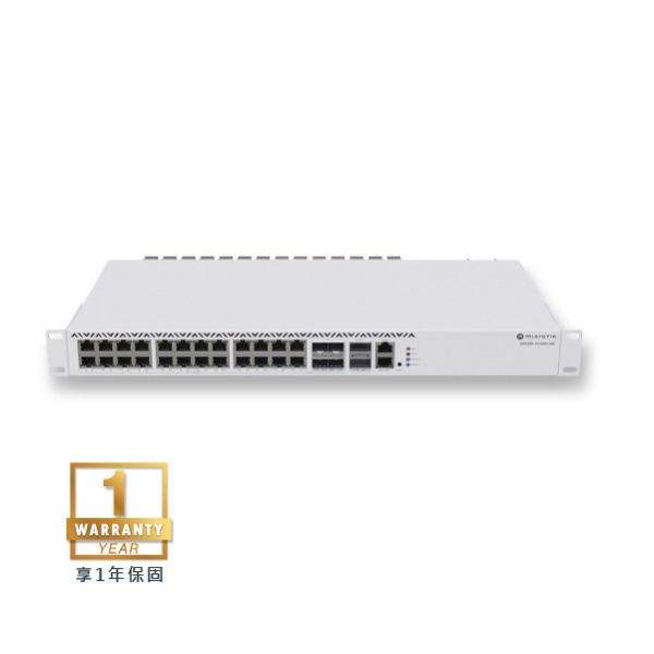 CRS326-4C+20G+2Q+RM - MikroTik 機房用系列交換器 RouterOS L6 MikroTik, CRS326-4C+20G+2Q+RM, 光纖交換器, SFP交換器, QSFP交換器, 機架型交換器, 40G交換器, RouterOS, SwOS, 企業網路設備, 高速交換器, 網路硬體