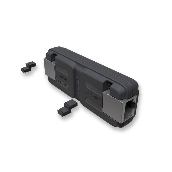 MikroTik GPeR 千兆乙太網路被動式中繼器 MikroTik GPeR、乙太網路中繼器、千兆被動式中繼、PoE 延長器、24-57V PoE-in、210 m 延伸乙太網、長距離乙太網架構、MikroTik 台灣代理、樓層網路佈線、社區網路節點、Gigabit passive repeater、PoE-out 模組