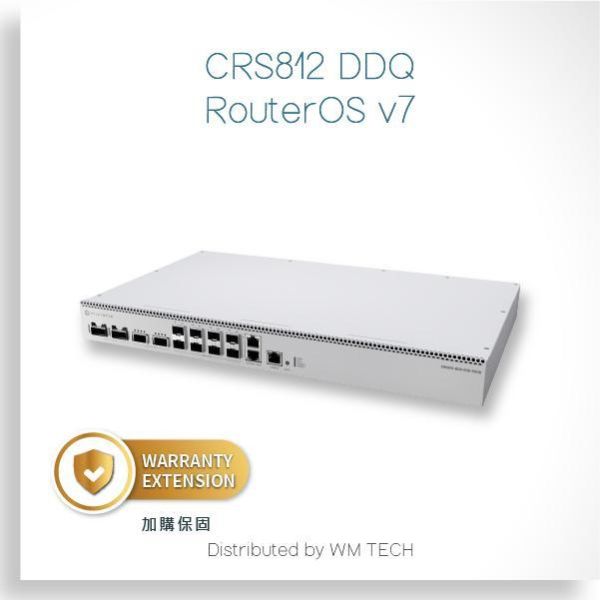 CRS812-8DS-2DQ-2DDQ-RM – MikroTik 400G 骨幹交換器 RouterOS L6 MikroTik CRS812,CRS812,CRS812 DDQ, CRS812-8DS-2DQ-2DDQ-RM, 400G 交換器, 200G 交換機, 50G SFP56, QSFP56-DD, 核心交換器, 資料中心骨幹, RouterOS L6