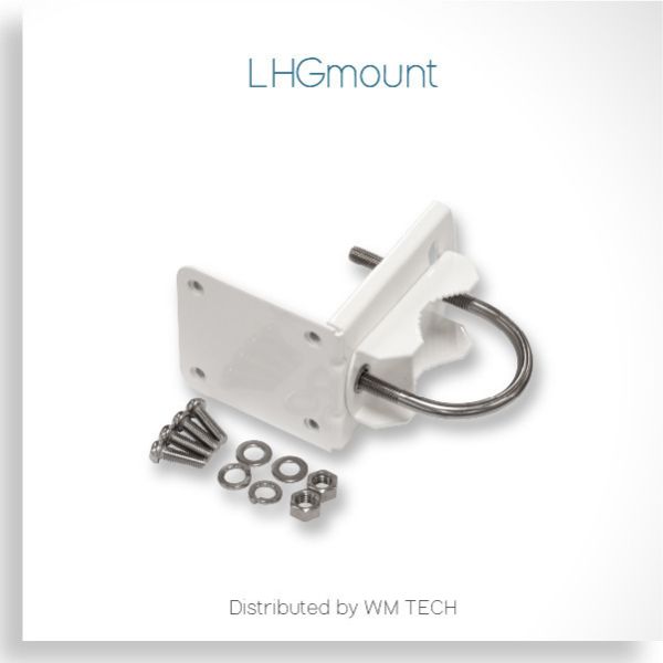 MikroTik LHGmount 金屬桿安裝適配器 MikroTik LHGmount、桿式安裝適配器、LHG 系列天線配件、金屬桿安裝座、U 型螺栓 K-58 套件、MikroTik 台灣代理、天線塔架安裝、戶外桿體天線安裝、LHG XL 配件、通信桿安裝支架