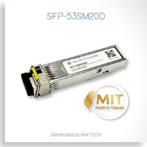 SFP-53SM20D 台灣製 1.25G SFP 單纖光纖模組（TX1550/RX1310nm｜20km） SFP-53SM20D, SFP 1.25G BiDi, 單纖光纖模組, 1550 1310 SFP, 1G SFP 模組, 單模光纖模組 20km, BiDi SFP, WDM SFP 模組, 台灣製 SFP, MikroTik SFP 模組, Switch SFP 模組, Router SFP 模組, 1.25G 光纖模組