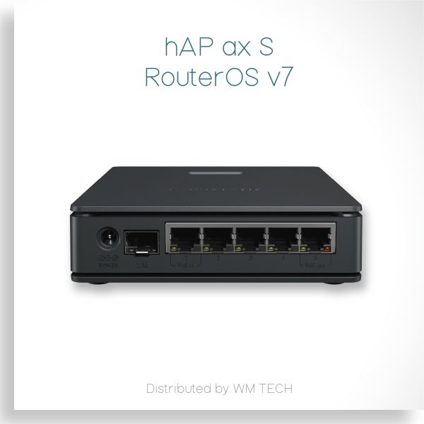 hAP ax S (E62iUGS-2axD5axT) - MikroTik RoS Level 4 無線路由器(樣品出售) hAP ax S,E62iUGS-2axD5axT,MikroTik hAP ax S,Wi-Fi 6 路由器,AX2400 雙頻,2.5G SFP,PoE in,PoE out,USB 路由器,RouterOS v7,小型辦公室路由器推薦,SOHO 無線路由器,5埠 Gigabit 路由器,企業級家用路由器,CAPsMAN