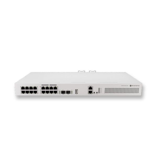 CRS418-8P-8G-2S+RM - MikroTik 機房用系列交換器 RouterOS L5 MikroTik, CRS418-8P-8G-2S+RM, PoE交換器, 10G交換器, Gigabit交換器, 中小企業網路, 無線AP供電, NAS上行, RouterOS, SwOS, 網路設備