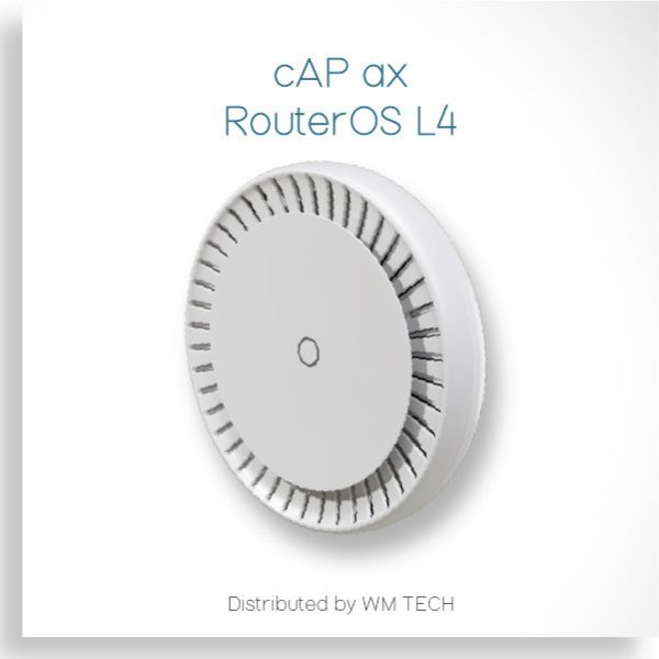 cAPGi-5HaxD2HaxD(cAP ax) - MikroTik RoS Level 4路由器(樣品出售) MikroTik, cAP ax, Wi-Fi 6, 吸頂型 AP, 無線基地台, PoE AP, RouterOS, AX1800, 商用 Wi-Fi, 無線網路部署, 新立通