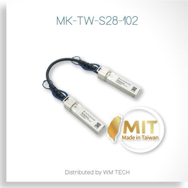 MK-TW-S28-10x Taiwan-Manufactured 25G SFP28 DAC Direct Attach Copper Cable（1m｜2m｜3m） MK-TW-S28-10x, 25G SFP28 DAC, 25G DAC cable, Passive DAC, 30AWG DAC, Twinax DAC cable, SFP28 direct attach cable, 25G copper cable, rack DAC cable