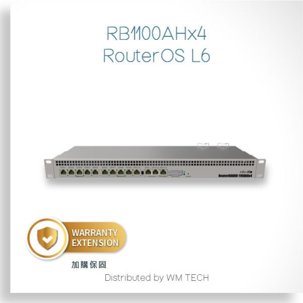 RB1100x4(RB1100AHx4) - MikroTik RoS Level 6路由器 RB1100x4,13埠Gigabit路由器,機架型路由器,四核心高效能路由器,中大型企業路由器,機房專用路由器,高效能Router推薦,多WAN路由器,支援VLAN路由器,VPN路由器推薦,遠端管理Router,穩定耐用Router,商用網管路由器