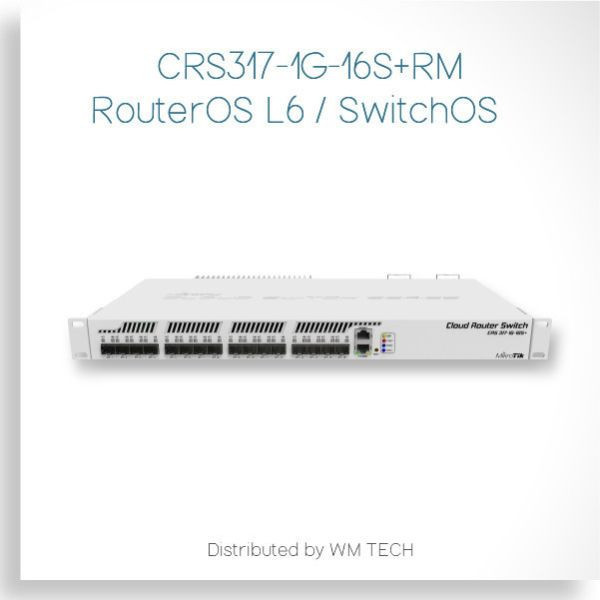 CRS317-1G-16S+RM_Test_測試機九成新 - MikroTik 機房用系列交換器 (RouterOS L6, SWoS) CRS317-1G-16S+RM,MikroTik,交換器,16埠 SFP+,10G光纖交換器,機架式交換器,RouterOS交換器,企業光纖網路,數據中心交換器,MikroTik原廠代理,新立通