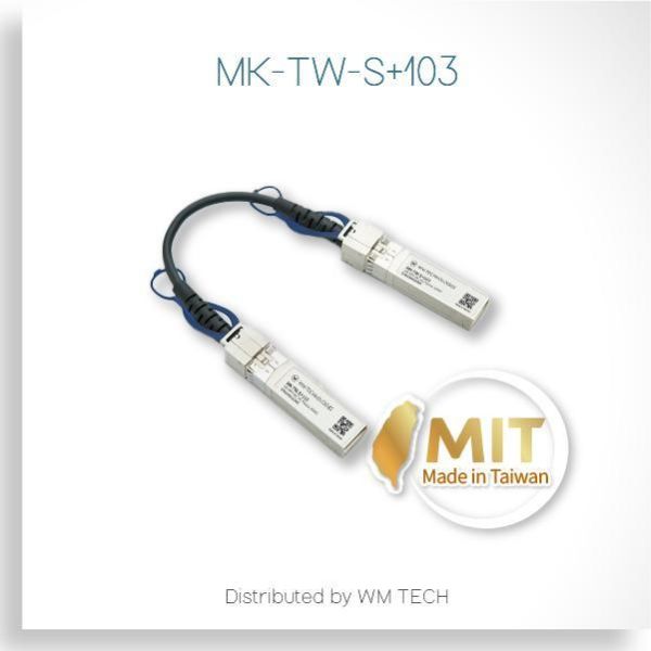 MK-TW-S+10x Taiwan-Manufactured 10G SFP+ DAC Direct Attach Copper Cable (1m | Passive | 30AWG) MK-TW-S+10x, 10G SFP+ DAC, 10G DAC cable, Passive DAC, 30AWG DAC, Twinax DAC cable, SFP+ direct attach cable, 10G copper cable, rack DAC cable