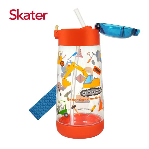 Skater 480ml PET吸管水壺｜工程車水壺｜PDSH5 透明吸管水壺,skater,superbo,水壺推薦,兒童水壺推薦,不鏽鋼水壺,保溫瓶,不鏽鋼保溫瓶,吸管水壺,直飲水壺,透明水壺