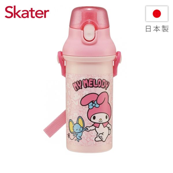 Skater 日本水壺 480ml 銀離子直飲水壺｜美樂蒂與弗蘭多｜PSB5SANAG 透明吸管水壺,skater,superbo,水壺推薦,兒童水壺推薦,不鏽鋼水壺,保溫瓶,不鏽鋼保溫瓶,吸管水壺,直飲水壺,透明水壺,汪汪隊水壺