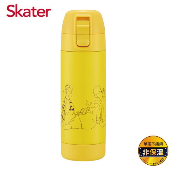 Skater 500ml 不鏽鋼直飲冷水壺｜維尼｜SSSC4D 透明吸管水壺,skater,superbo,水壺推薦,兒童水壺推薦,不鏽鋼水壺,保溫瓶,不鏽鋼保溫瓶,吸管水壺,直飲水壺,透明水壺