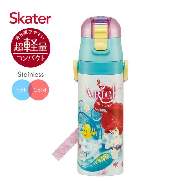 skater 470ml 不鏽鋼直飲保溫水壺｜小美人魚保溫瓶｜SDC4 透明吸管水壺,skater,superbo,水壺推薦,兒童水壺推薦,不鏽鋼水壺,保溫瓶,不鏽鋼保溫瓶,直飲水壺,公主水壺,迪士尼水壺,公主保溫瓶,公主水瓶,迪士尼公主保溫瓶,兒童水壺