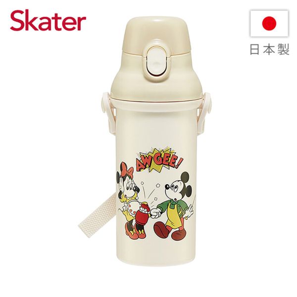 Skater 日本水壺 480ml 銀離子直飲水壺｜米奇｜PSB5SANAG 透明吸管水壺,skater,superbo,水壺推薦,兒童水壺推薦,不鏽鋼水壺,保溫瓶,不鏽鋼保溫瓶,吸管水壺,直飲水壺,透明水壺,汪汪隊水壺