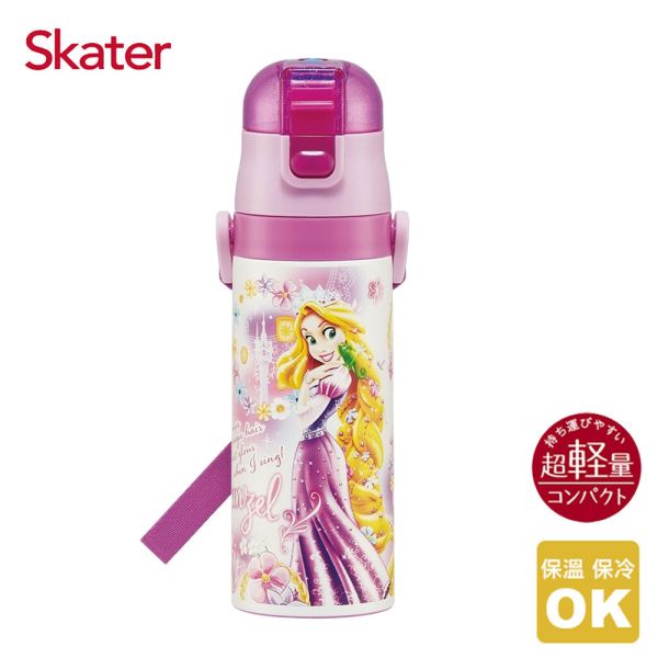 skater 470ml 不鏽鋼直飲保溫水壺｜長髮公主保溫瓶｜SDC4 透明吸管水壺,skater,superbo,水壺推薦,兒童水壺推薦,不鏽鋼水壺,保溫瓶,不鏽鋼保溫瓶,吸管水壺,直飲水壺,透明水壺