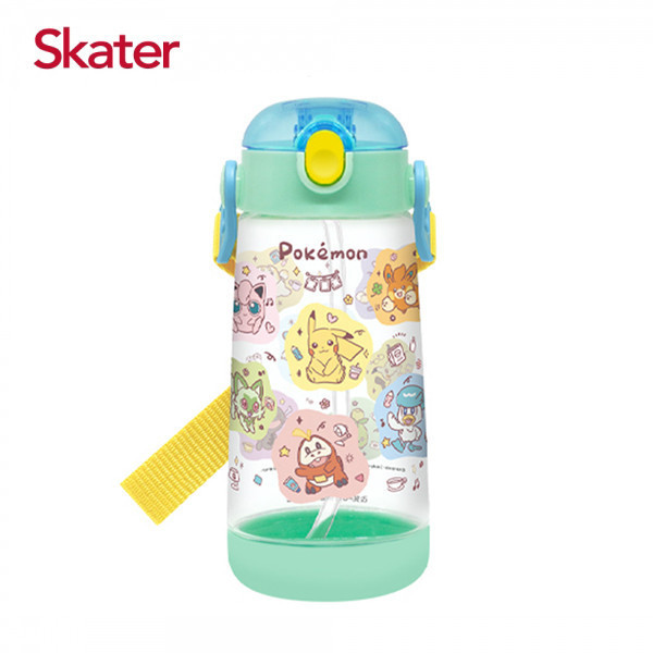 Skater 480ml PET吸管水壺｜寶可夢水壺｜PDSH5 skater,superbo,水壺推薦,兒童水壺推薦,吸管水壺,兒童水壺,寶可夢水壺,皮卡丘水壺,skater水壺,透明水壺,直飲水壺,直飲透明水壺