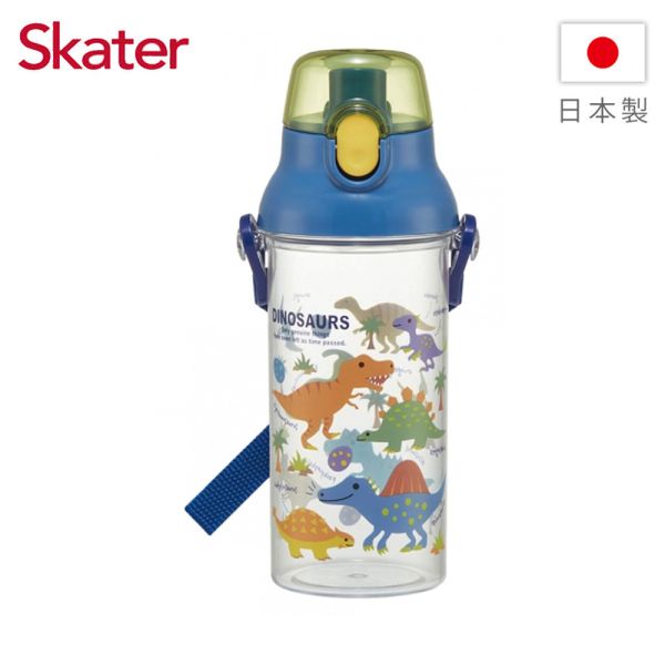 Skater 日本水壺 480ml 直飲透明水壺｜恐龍水壺｜PSB5TR 透明吸管水壺,skater,superbo,水壺推薦,兒童水壺推薦,不鏽鋼水壺,保溫瓶,不鏽鋼保溫瓶,吸管水壺,直飲水壺,透明水壺,汪汪隊水壺