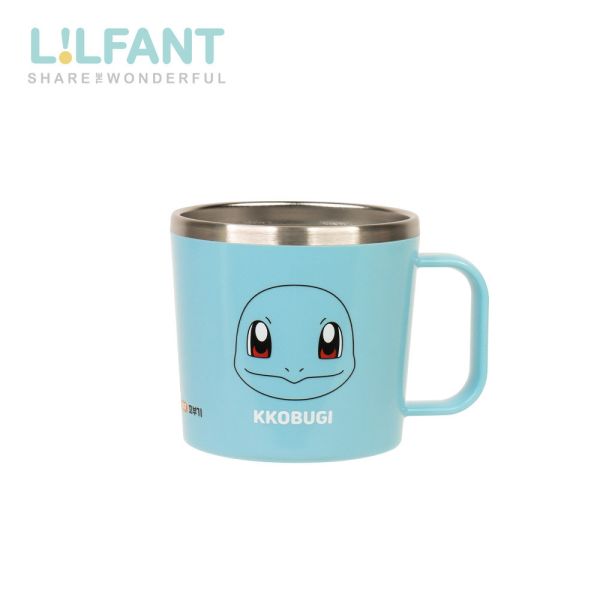LILFANT 兒童水杯｜260ml不鏽鋼水杯｜傑尼龜 LILFANT 兒童水杯、不鏽鋼水杯、傑尼龜水杯、寶可夢兒童水杯、寶寶學習水杯、卡通水杯推薦