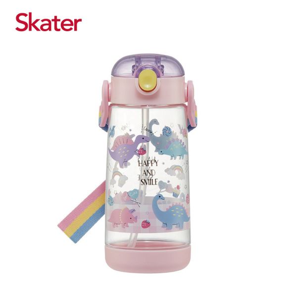 Skater 480ml PET吸管水壺｜粉龍rainbow｜PDSH5 透明吸管水壺,skater,superbo,水壺推薦,兒童水壺推薦,不鏽鋼水壺,保溫瓶,不鏽鋼保溫瓶,吸管水壺,直飲水壺,透明水壺