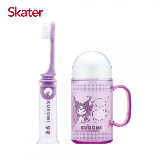 Skater 兒童牙刷杯組｜便利牙刷｜酷洛米牙刷 Skater 兒童牙刷杯組、酷洛米牙刷杯、兒童學習牙刷組合、寶寶牙刷杯、卡通牙刷套裝、兒童刷牙杯推薦、兒童口腔清潔用品、學齡前牙刷組、可愛牙刷杯組、幼兒牙刷杯